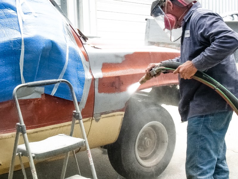 Be Blasted automotive dustless blasting project 1