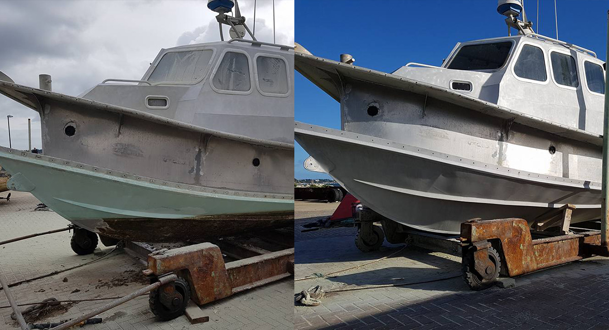 Be Blasted marine dustless blasting project 7